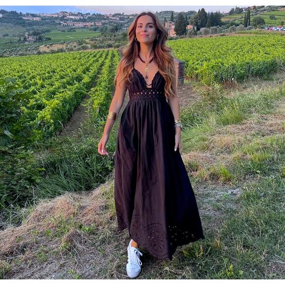 ZARA Embroidered Eyelet Midi Dress NWT LAST ONE!!! - Picture 13 of 16